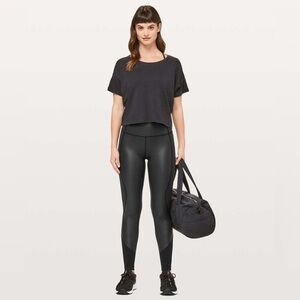 Lululemon Wunder Under High Rise Tight Shine Leggings 28" Melanite Gray 2